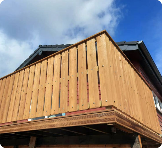garde corp en bois pour terrasse